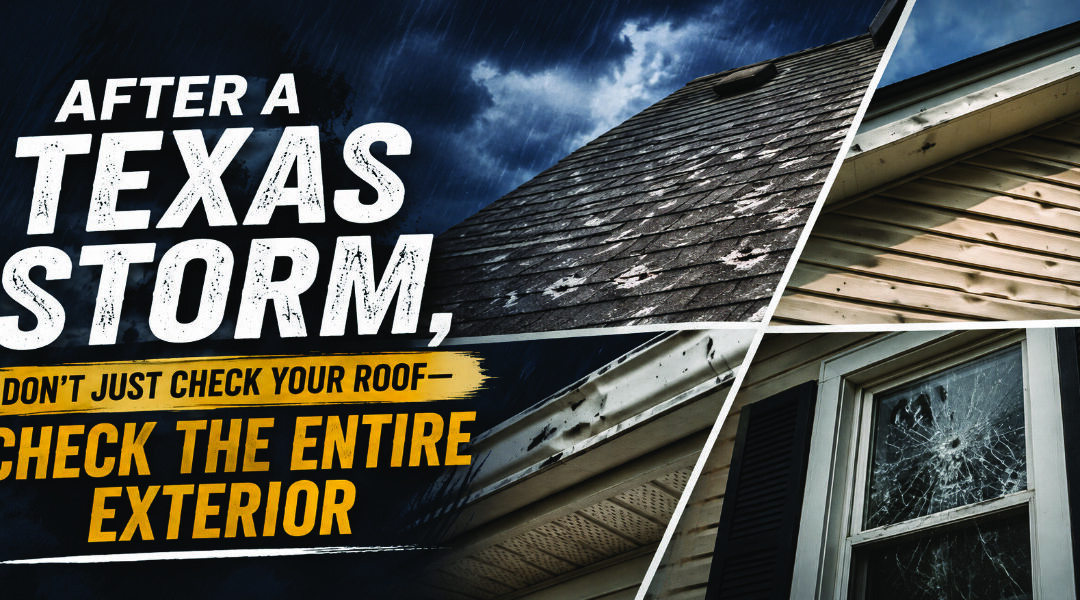 After a Texas Storm, Don’t Just Check Your Roof… Check the Entire Exterior